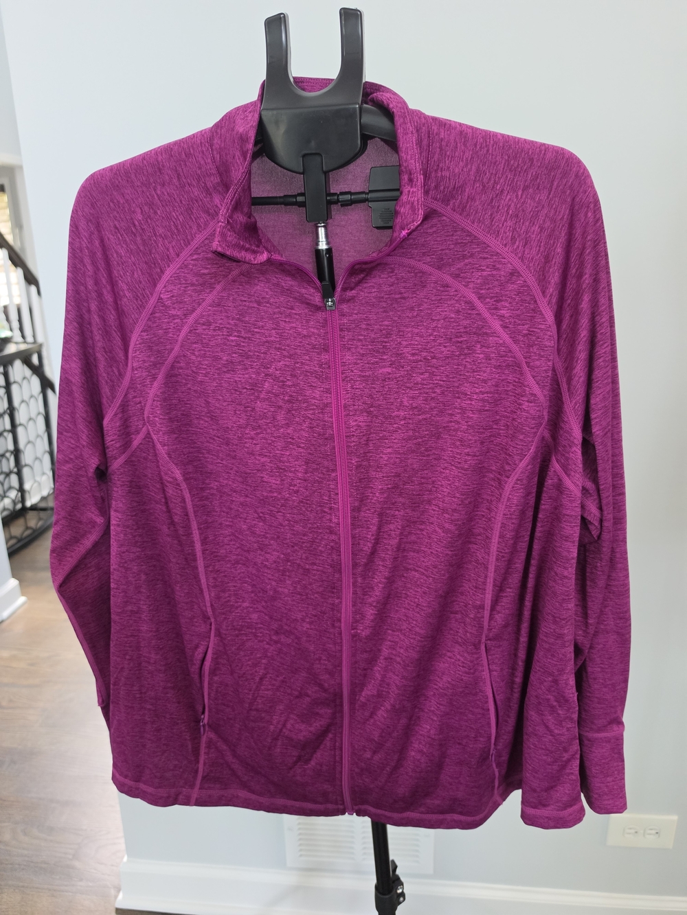 Ideology Full-Zip Active Jacket - Magenta Heather